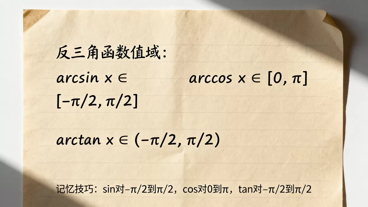 反三角函数的值域是多少,如何快速记忆反三角函数值域? 反三角函数的值域是多少,如何快速记忆反三角函数值域?