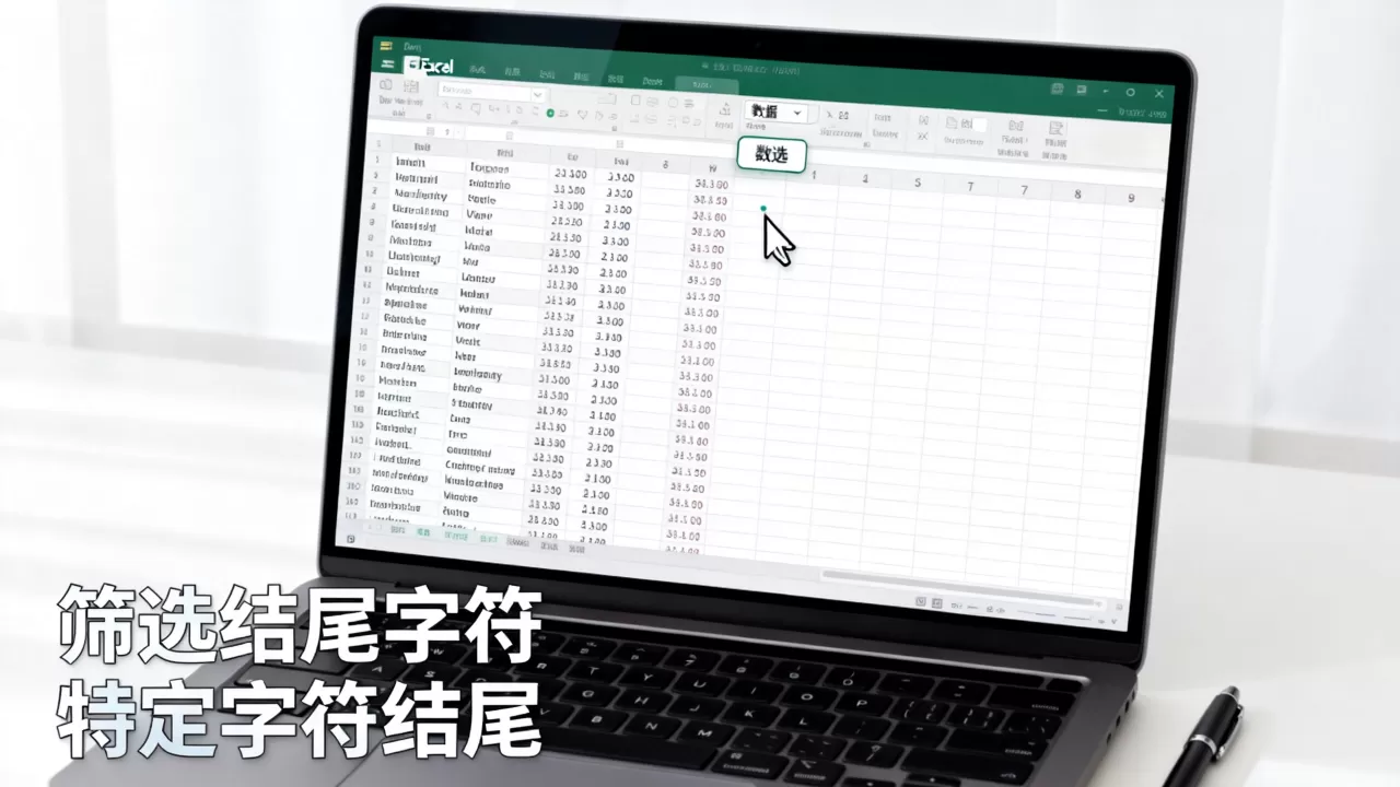 Excel怎么筛选结尾字符,Excel如何筛选以特定字符结尾的数据? Excel怎么筛选结尾字符,Excel如何筛选以特定字符结尾的数据?