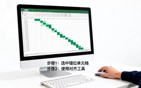 Excel表格错位了怎么办，Excel单元格错位怎么快速对齐？