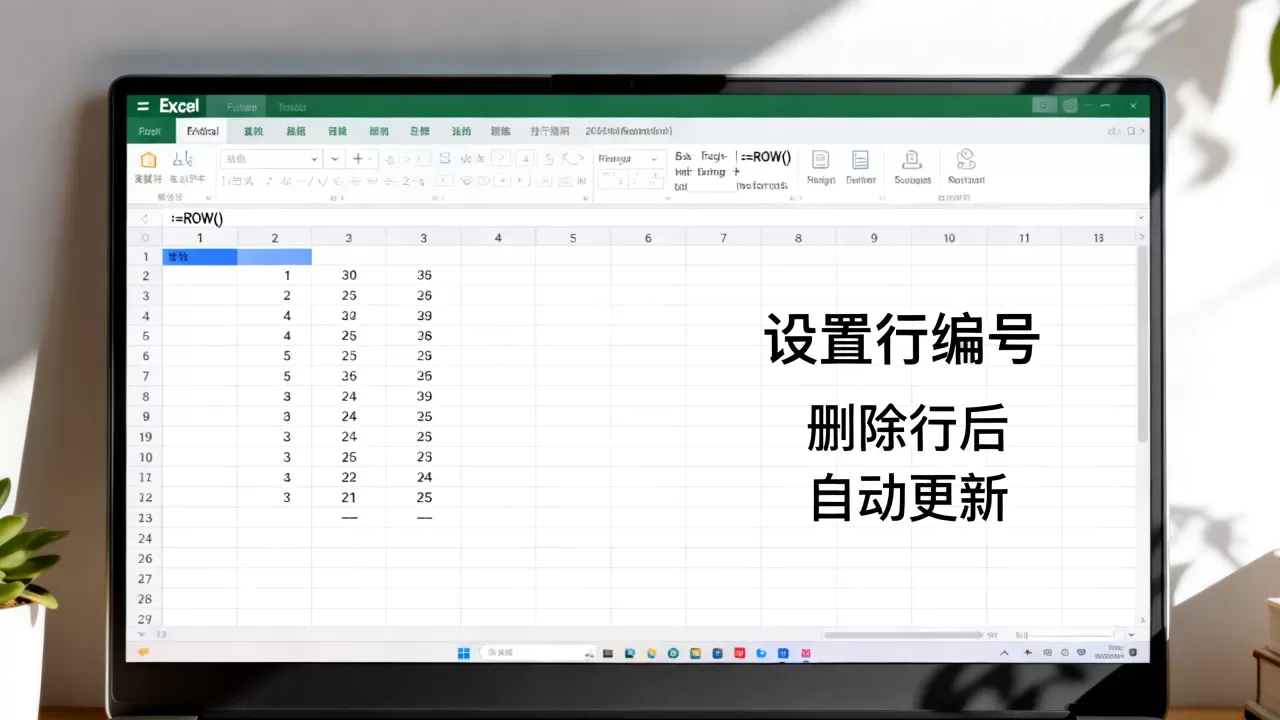 Excel怎么快速设置行编号，删除行后序号怎么自动更新？