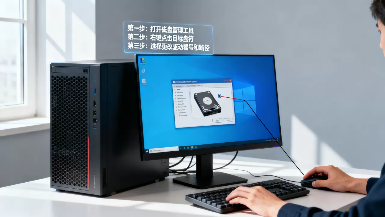 服务器盘符怎么修改，Windows服务器更改盘符怎么操作？