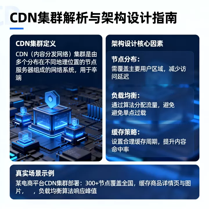 CDN集群到底是什么,CDN集群架构设计需要考虑哪些因素 CDN集群到底是什么,CDN集群架构设计需要考虑哪些因素