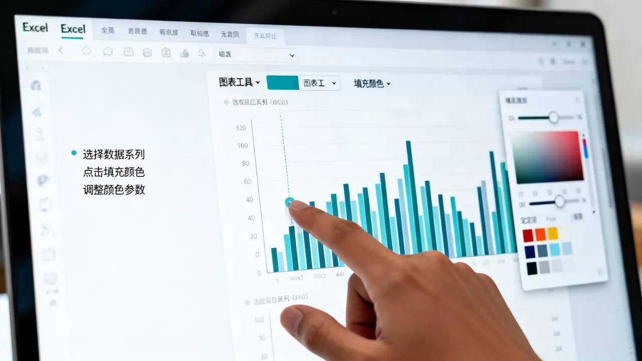 Excel图标颜色怎么设置,为什么图标颜色不显示? Excel图标颜色怎么设置,为什么图标颜色不显示?