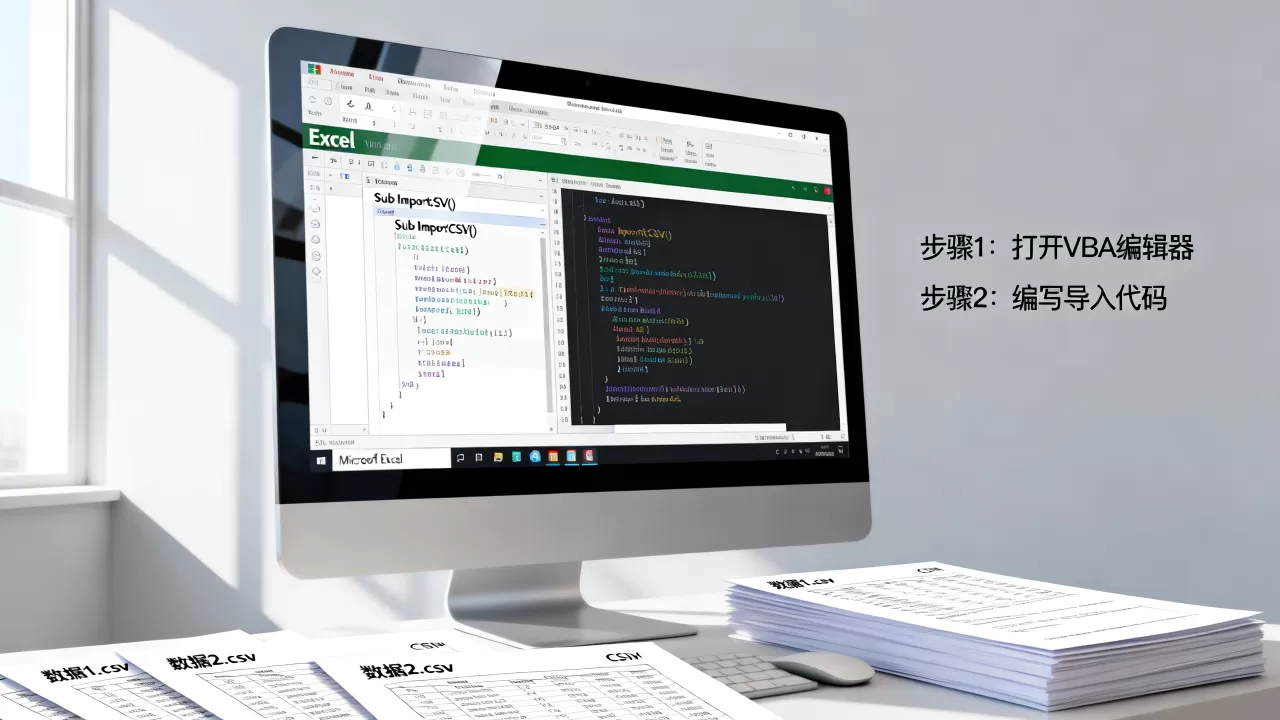 Excel VBA如何批量导入CSV文件数据,怎么做? Excel VBA如何批量导入CSV文件数据,怎么做?