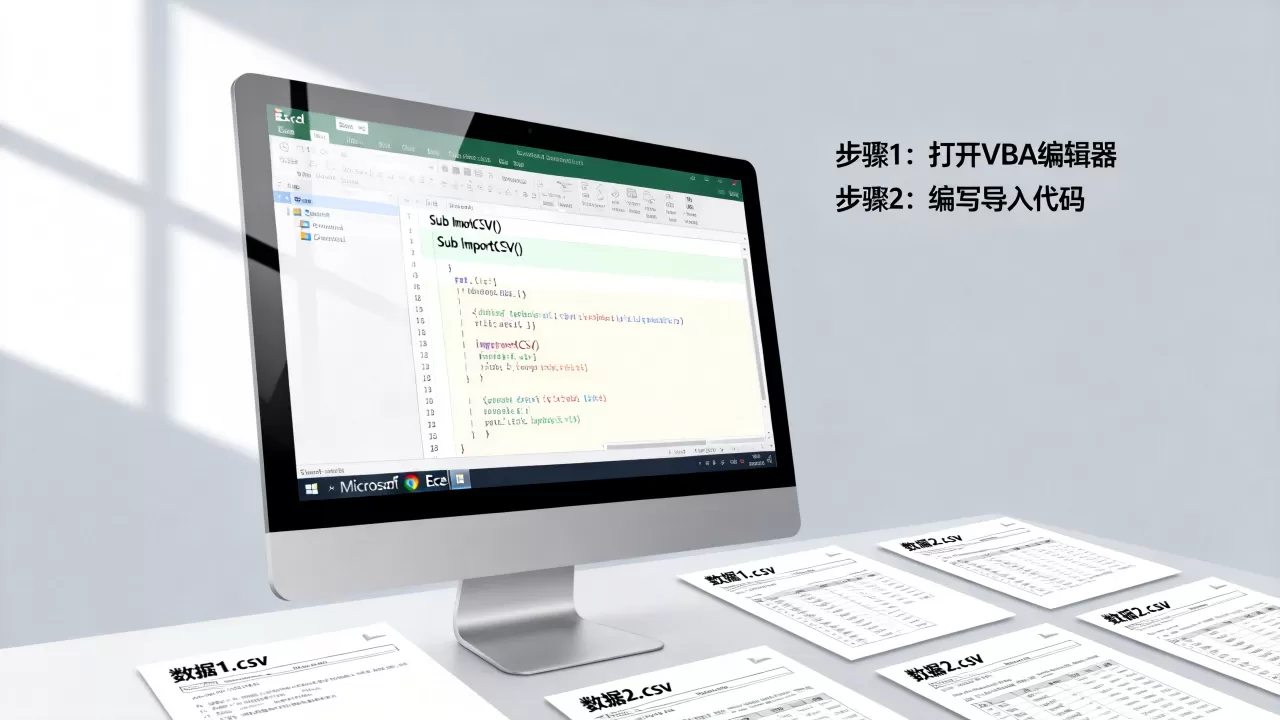 Excel VBA如何批量导入CSV文件数据,怎么做? Excel VBA如何批量导入CSV文件数据,怎么做?