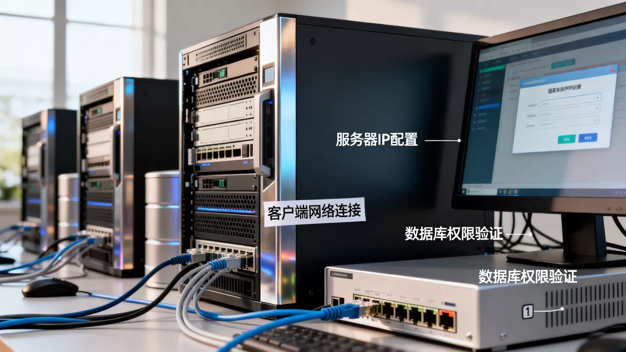 服务器如何连接客户端数据库？，需要注意什么