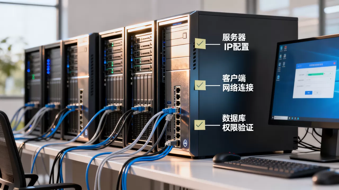 服务器如何连接客户端数据库？，需要注意什么