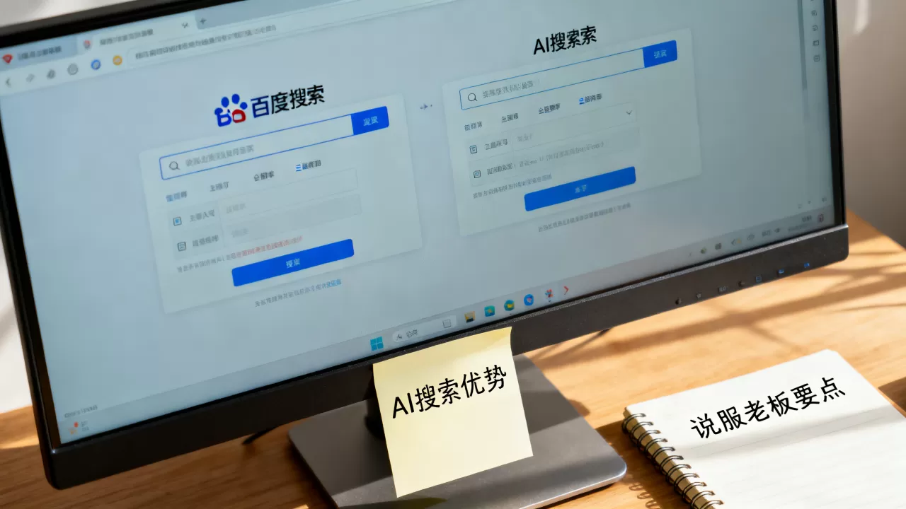 老板只认百度不认AI搜索怎么说服?,AI搜索靠谱吗? 老板只认百度不认AI搜索怎么说服?,AI搜索靠谱吗?