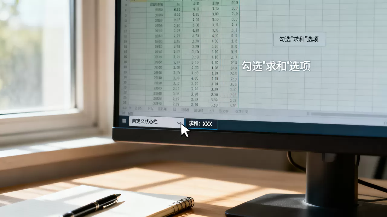Excel表格左下角没有显示求和怎么办?, 如何开启状态栏 Excel表格左下角没有显示求和怎么办?, 如何开启状态栏