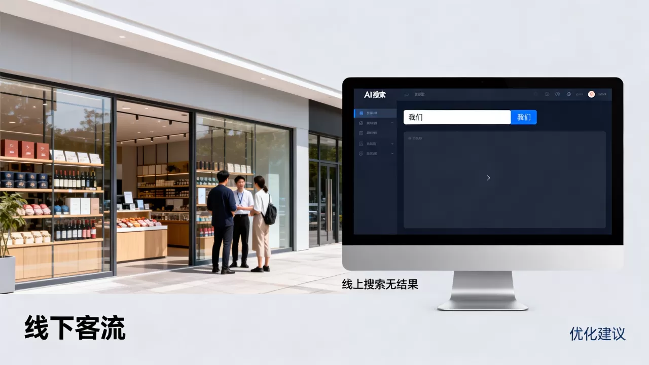 为什么线下很火但线上AI搜索搜不到我们，怎么办？