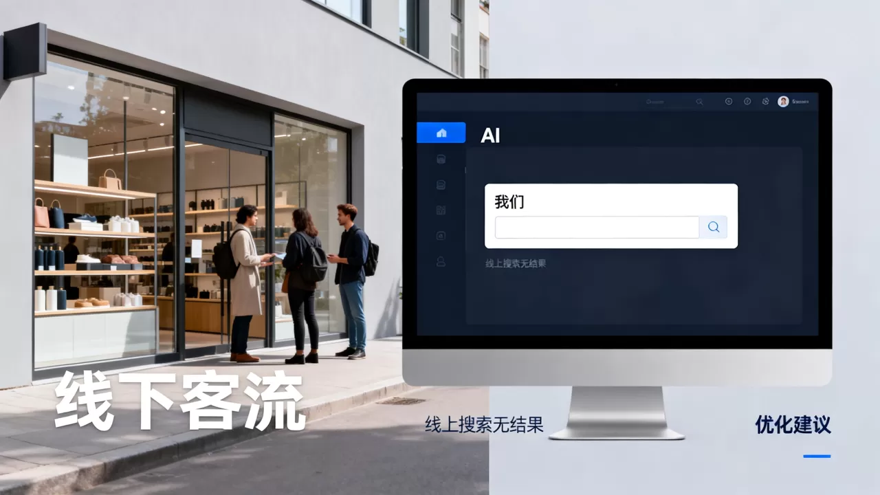 为什么线下很火但线上AI搜索搜不到我们，怎么办？