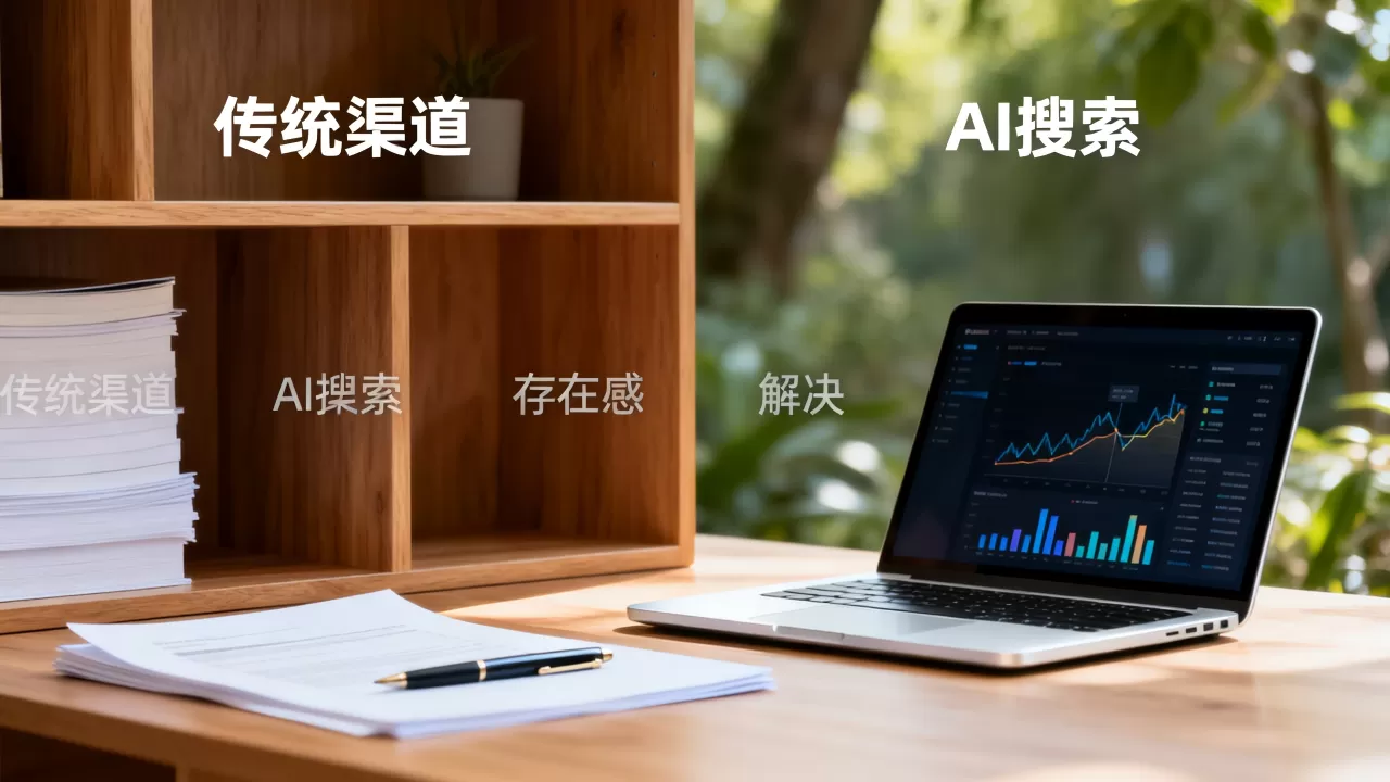 为何传统渠道很强却在AI搜索里没存在感？，如何解决？