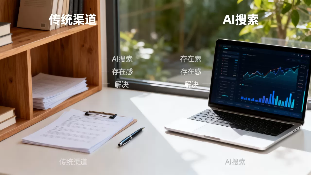 为何传统渠道很强却在AI搜索里没存在感？，如何解决？