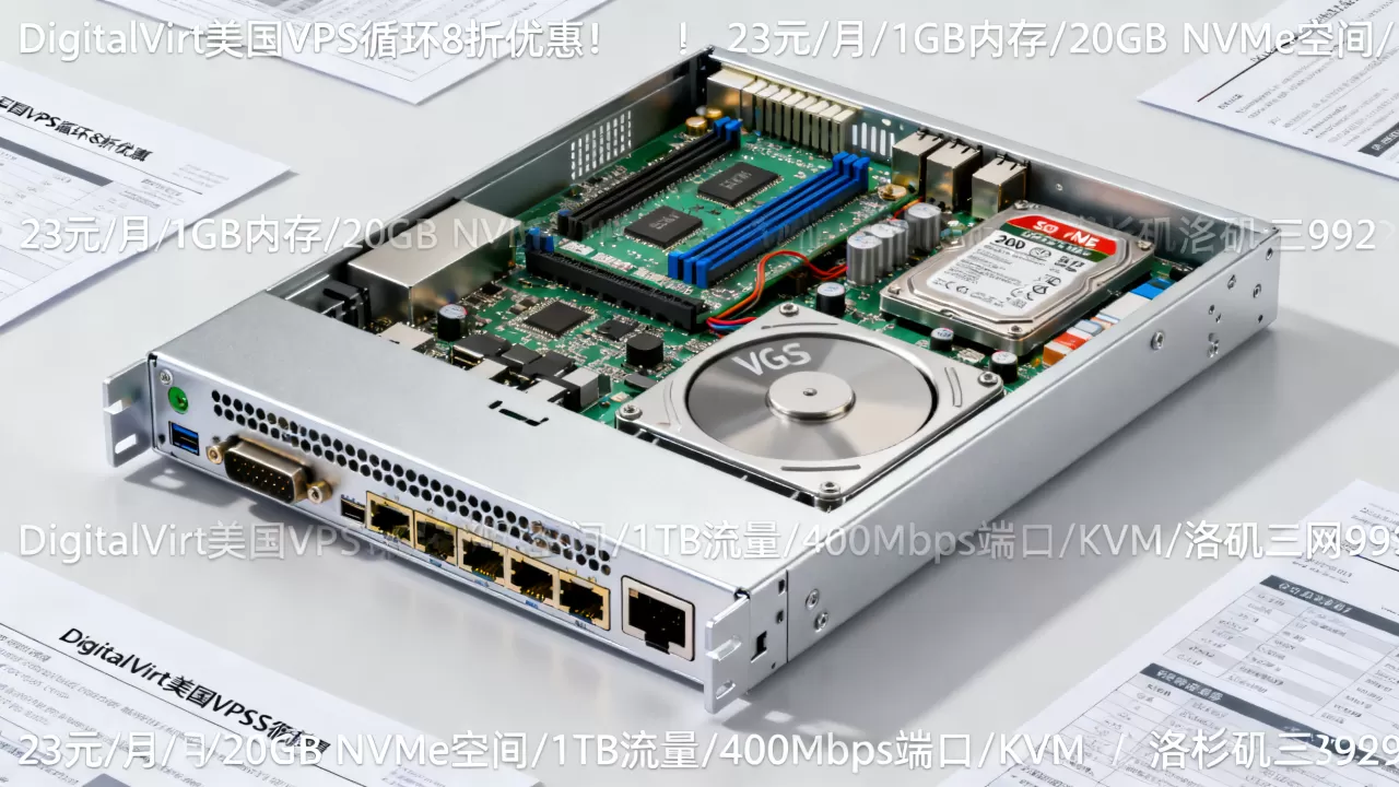 DigitalVirt美国VPS循环8折优惠!23元/月/1GB内存/20GB NVMe空间/1TB流量/400Mbps端口/KVM/洛杉矶三网9929 DigitalVirt美国VPS循环8折优惠!23元/月/1GB内存/20GB NVMe空间/1TB流量/400Mbps端口/KVM/洛杉矶三网9929
