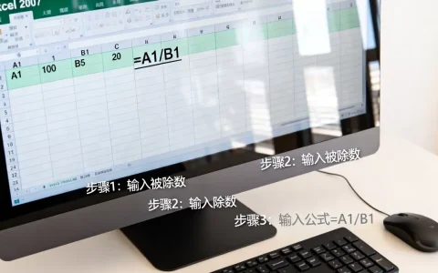 Excel 2007除法怎么用？,公式是什么？