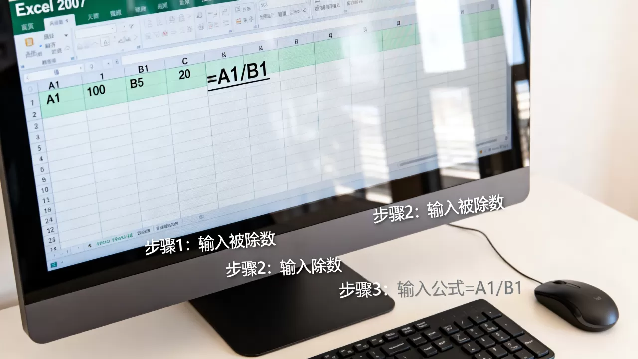 Excel 2007除法怎么用?,公式是什么? Excel 2007除法怎么用?,公式是什么?