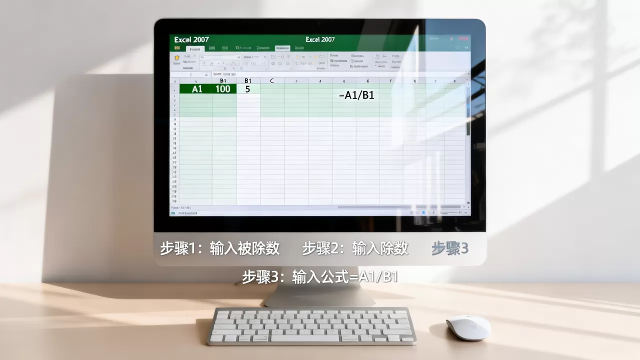 Excel 2007除法怎么用?,公式是什么? Excel 2007除法怎么用?,公式是什么?