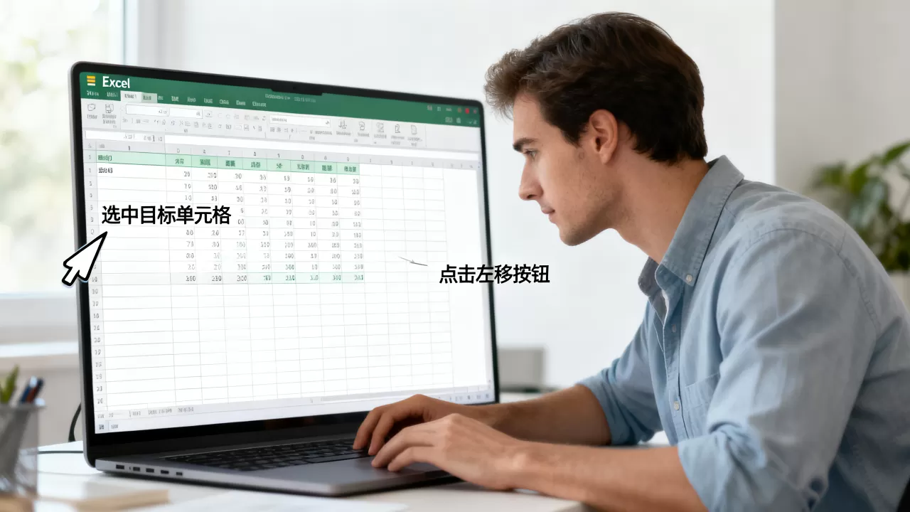 Excel表格怎么左移？，具体步骤有哪些？