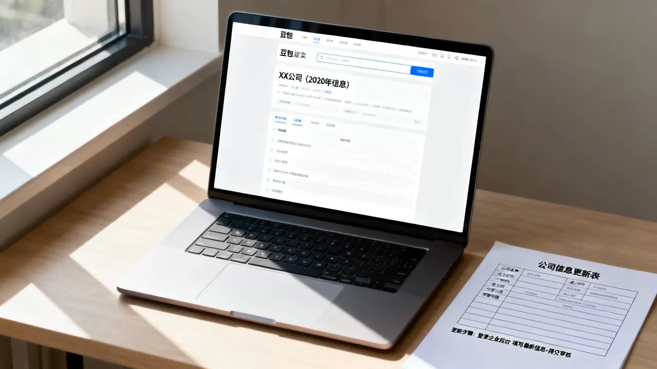 为什么豆包搜索我们公司显示几年前的信息？，如何更新公司信息？
