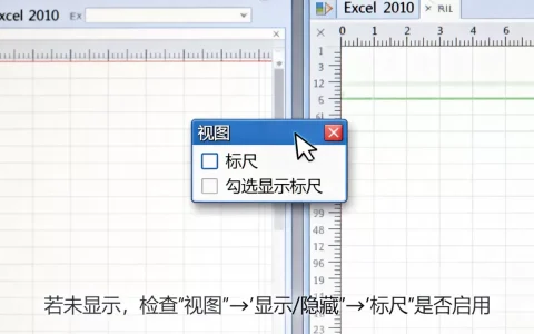 Excel 2010标尺怎么显示？，标尺不显示怎么办