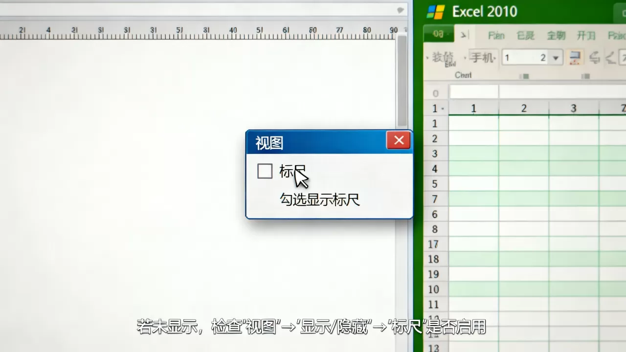 Excel 2010标尺怎么显示?,标尺不显示怎么办 Excel 2010标尺怎么显示?,标尺不显示怎么办