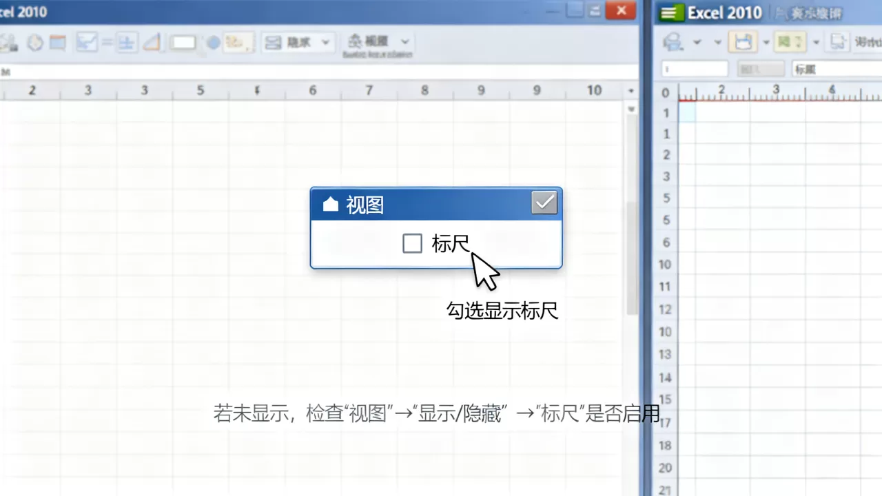 Excel 2010标尺怎么显示?,标尺不显示怎么办 Excel 2010标尺怎么显示?,标尺不显示怎么办