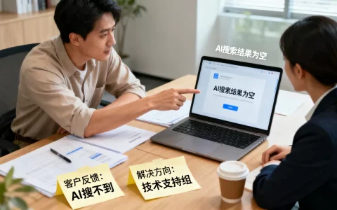 客户说在AI搜不到，我们该找谁解决，怎么办
