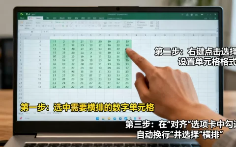 Excel横排数字怎么设置，有哪些步骤？