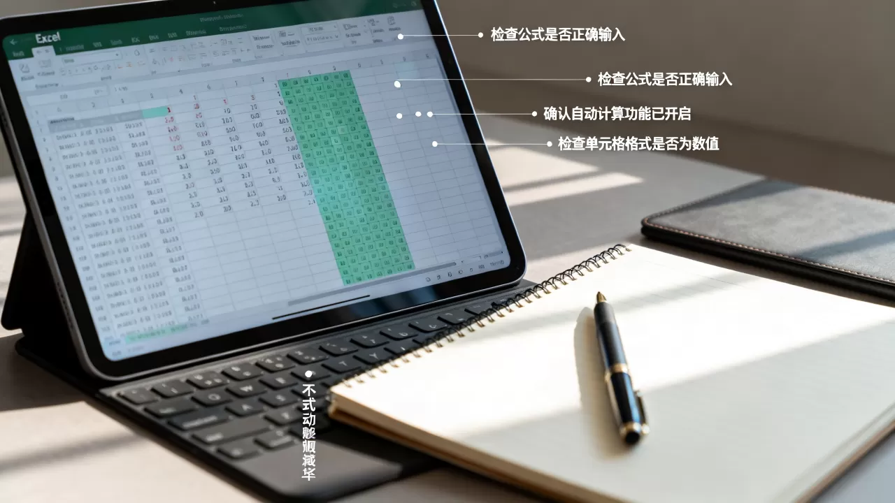 Excel运行函数无法自动计算应该检查什么，教程