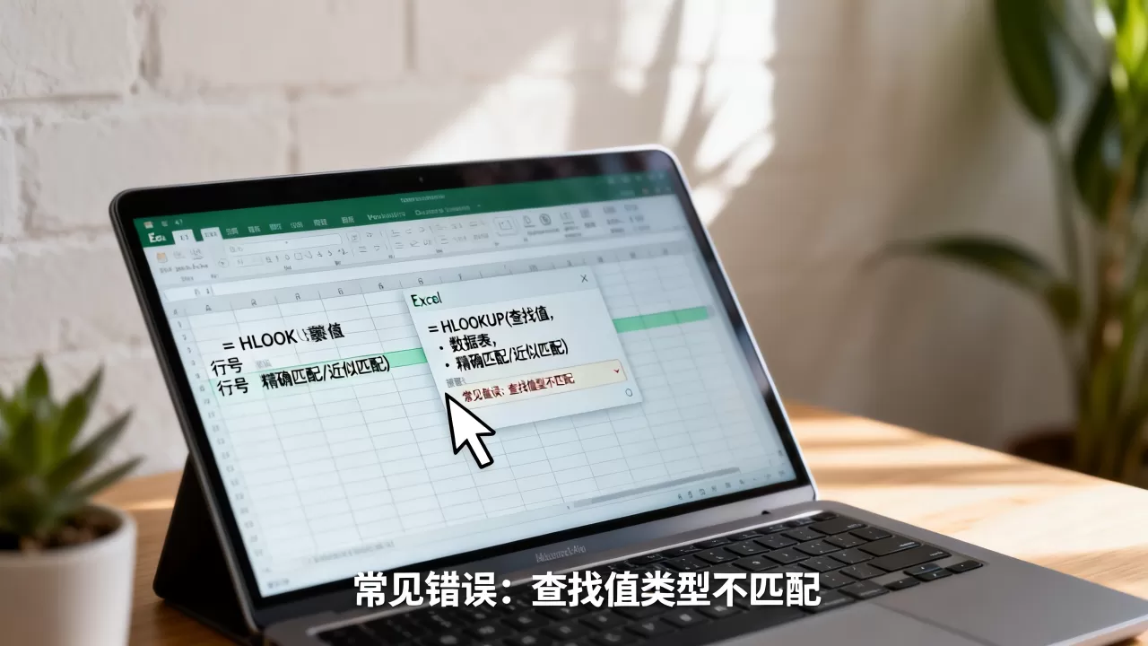 Excel HLOOKUP函数怎么用？，常见错误有哪些？