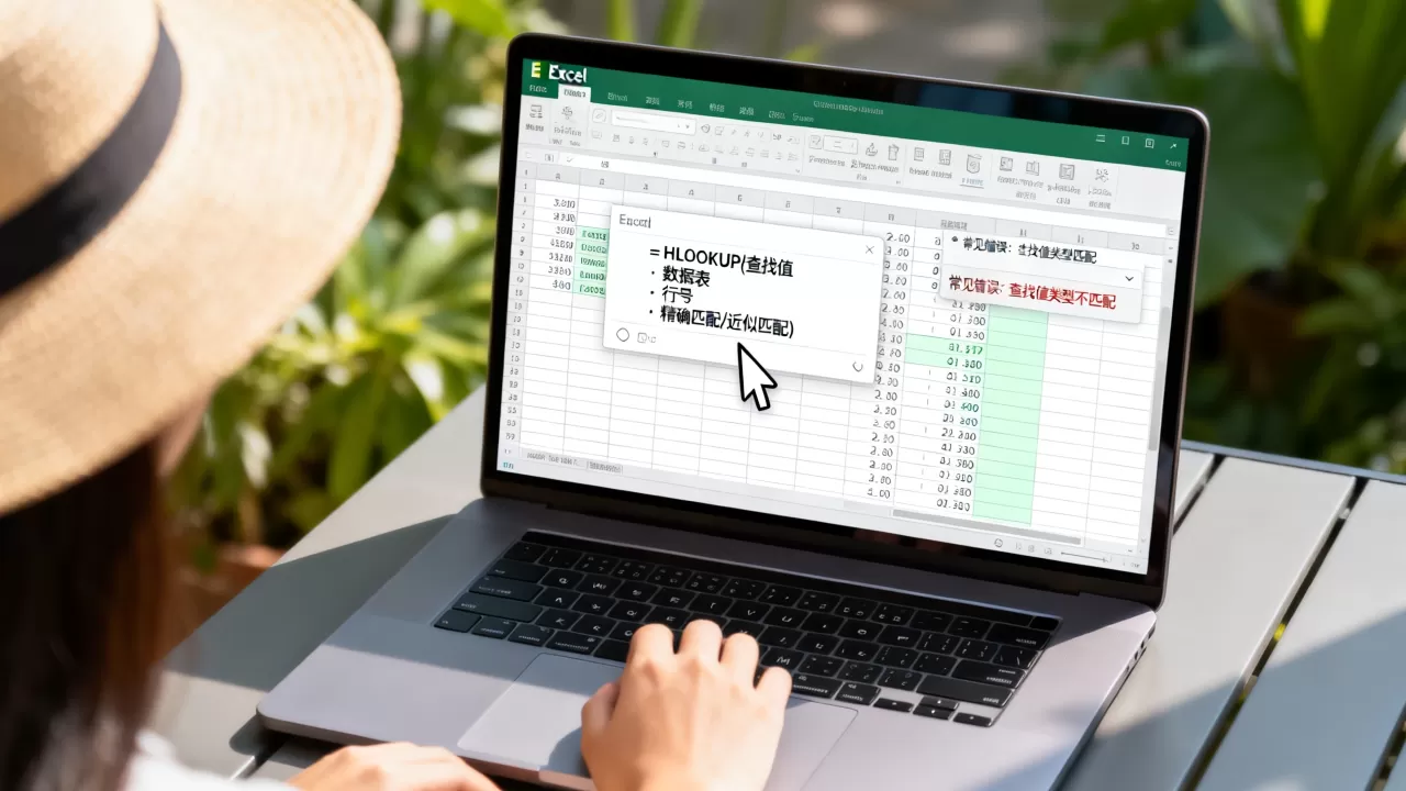 Excel HLOOKUP函数怎么用？，常见错误有哪些？