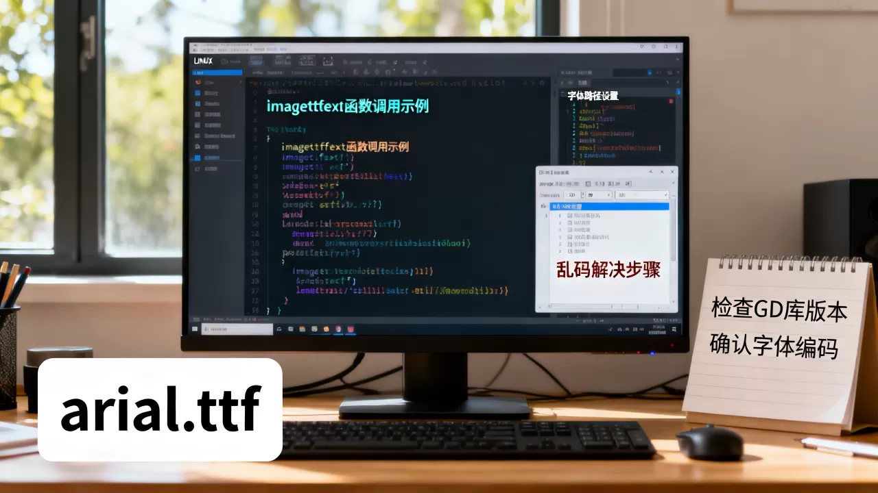 imagettftext在linux如何调用，乱码怎么解决？