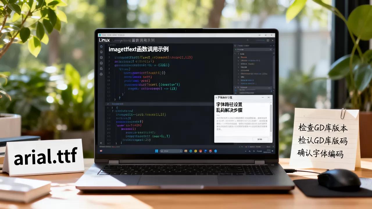 imagettftext在linux如何调用，乱码怎么解决？