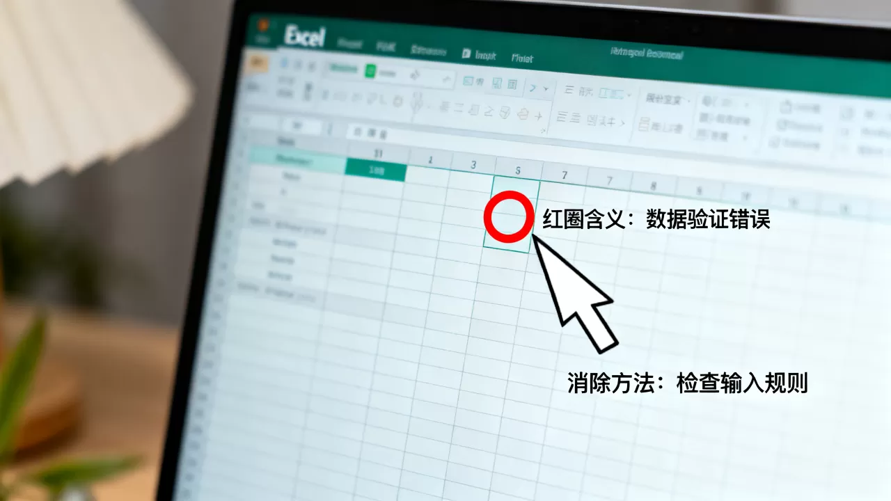 Excel单元格中红圈代表什么含义，怎么消除