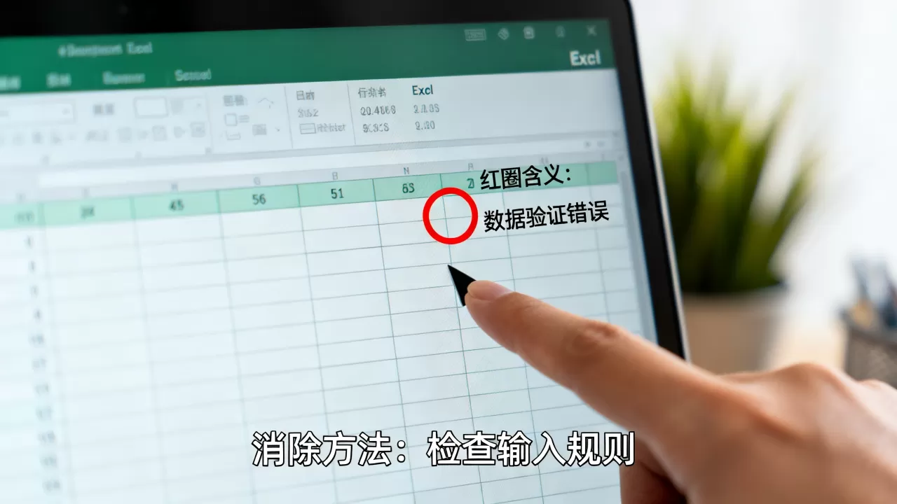 Excel单元格中红圈代表什么含义，怎么消除