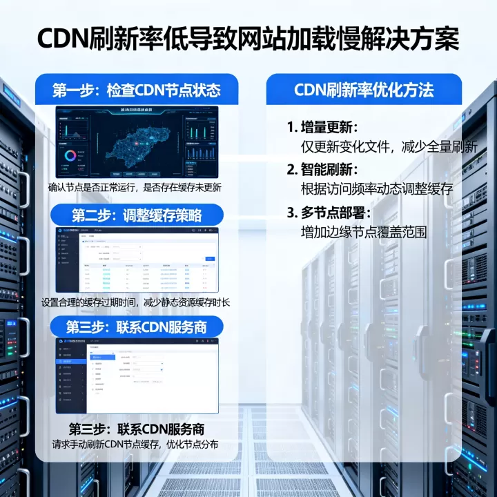 CDN刷新率低导致网站加载慢怎么办？，cdn刷新率如何优化