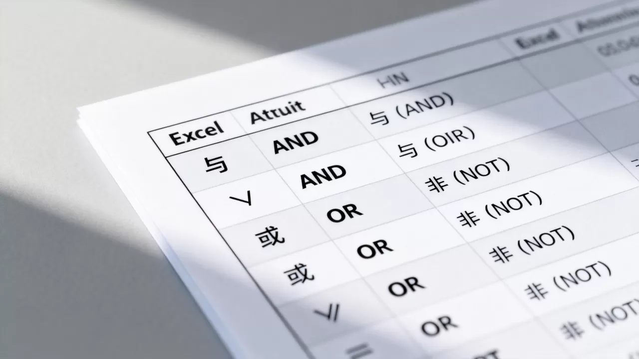 excel逻辑符号具体都有哪些种类，怎么使用？