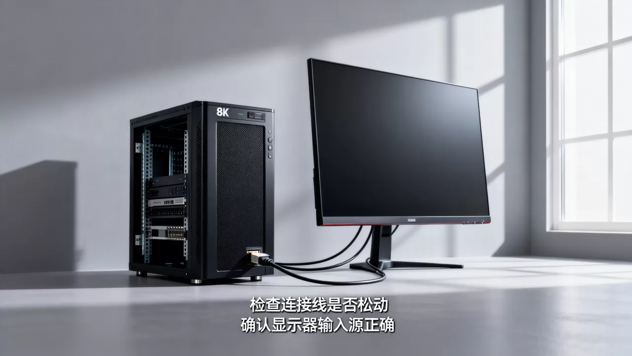 服务器接显示屏无显示是什么原因，怎么解决？