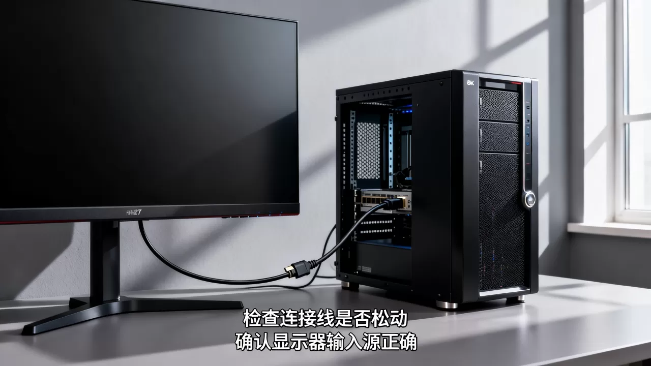 服务器接显示屏无显示是什么原因，怎么解决？