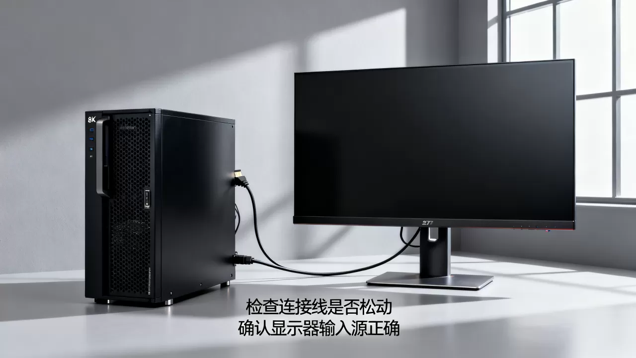 服务器接显示屏无显示是什么原因，怎么解决？