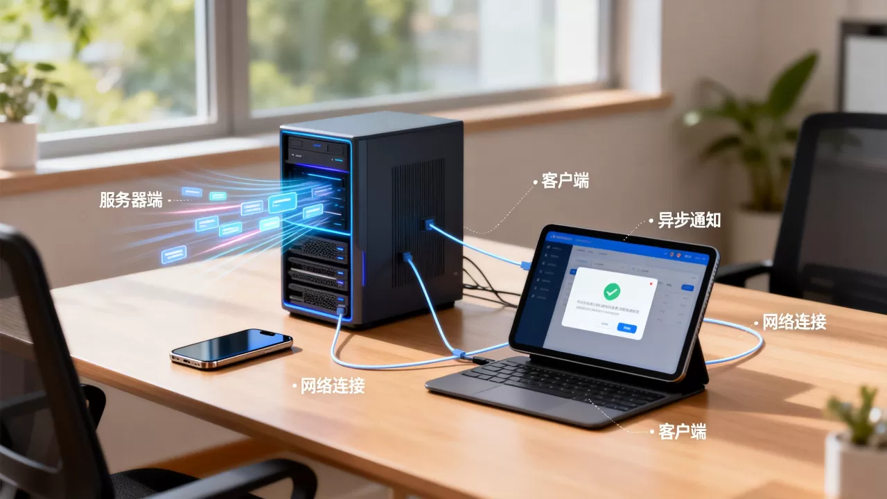 服务器异步通知客户端如何实现？，工作原理是什么？