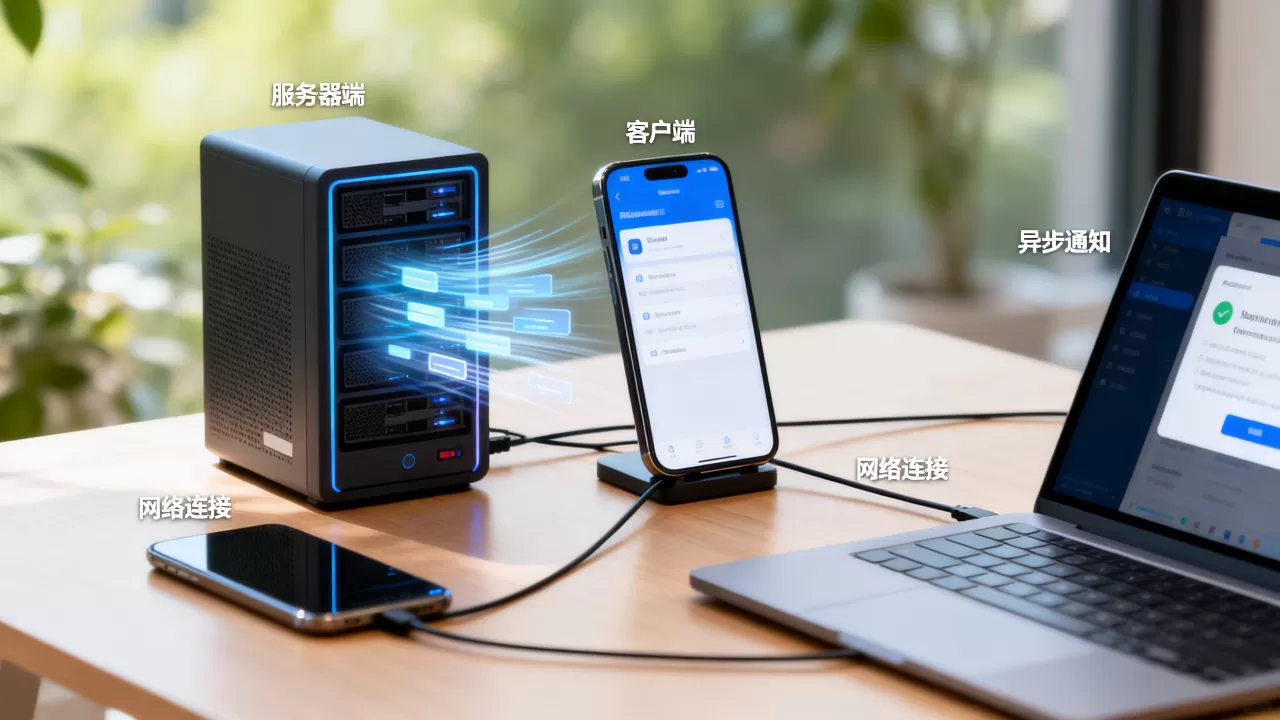 服务器异步通知客户端如何实现？，工作原理是什么？
