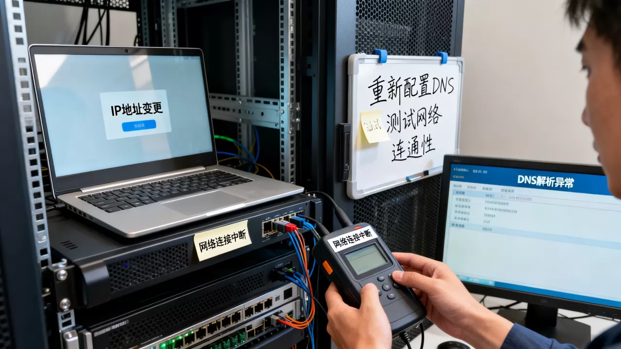 服务器IP地址变更后有什么影响？，如何解决