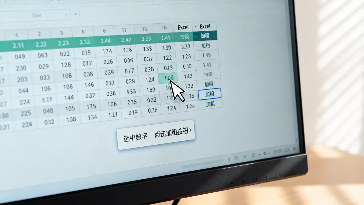 excel数字加粗怎么设置，为什么数字加粗后没反应