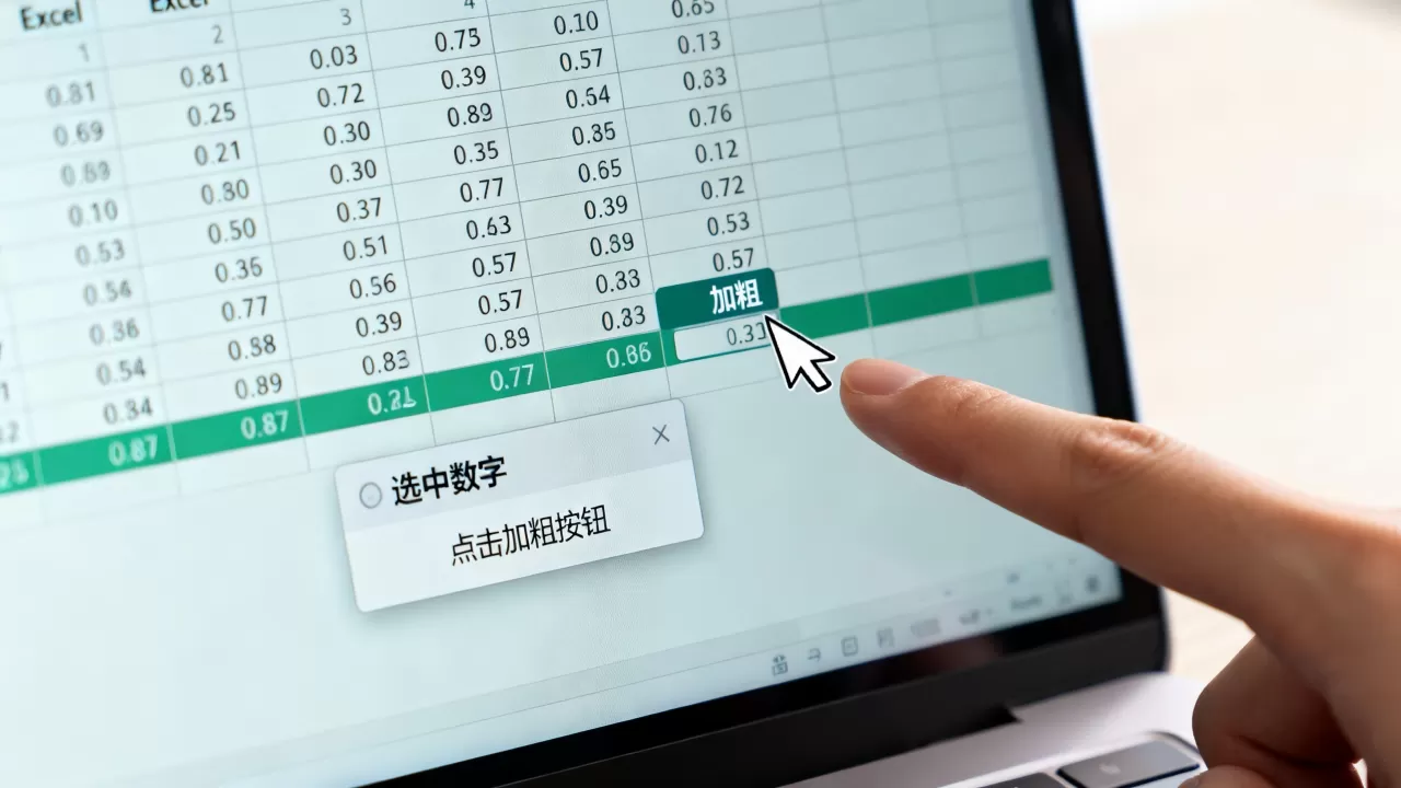 excel数字加粗怎么设置，为什么数字加粗后没反应