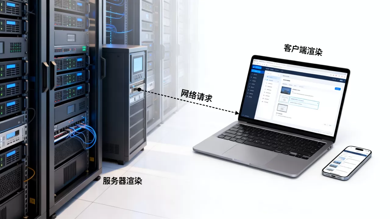 服务器渲染web是什么，和客户端渲染有什么区别？