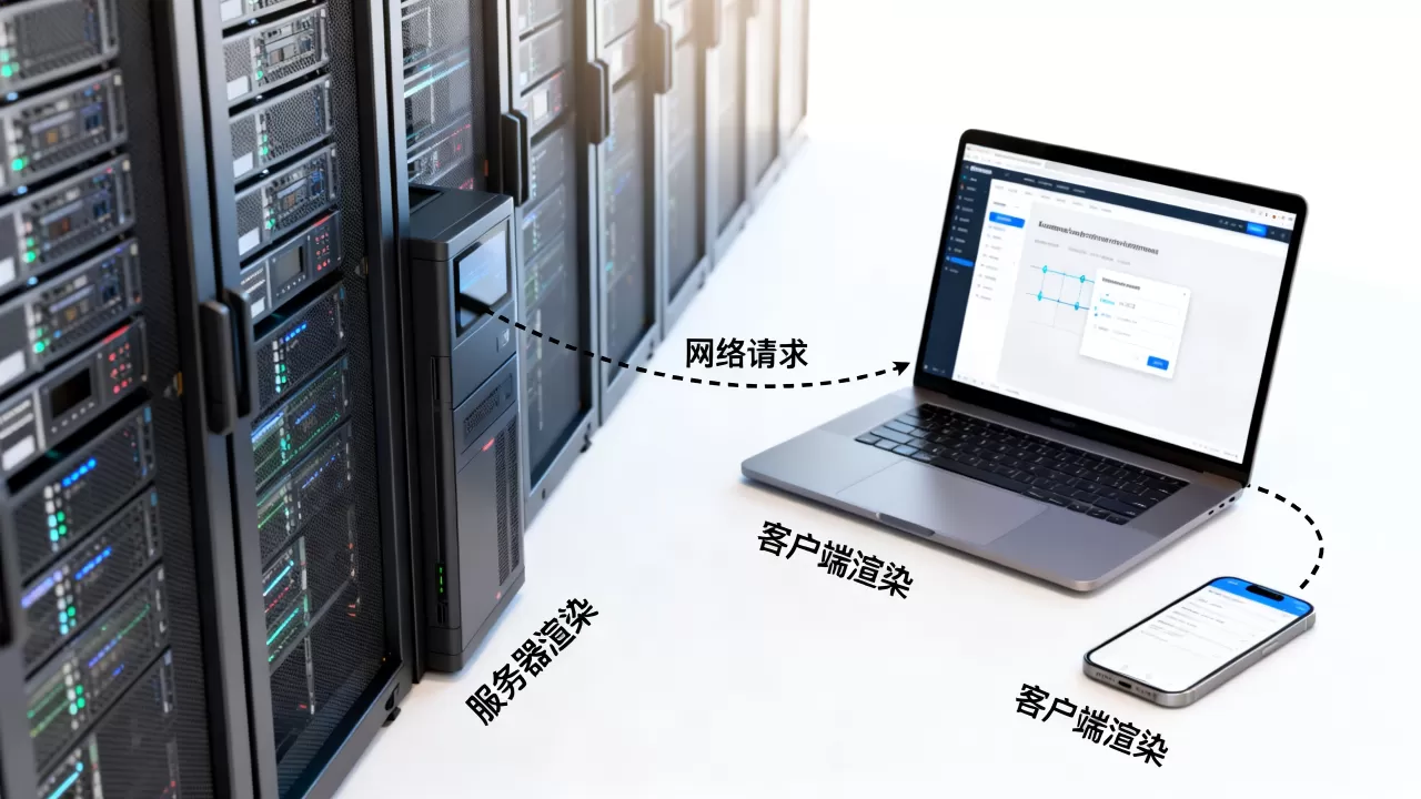 服务器渲染web是什么，和客户端渲染有什么区别？