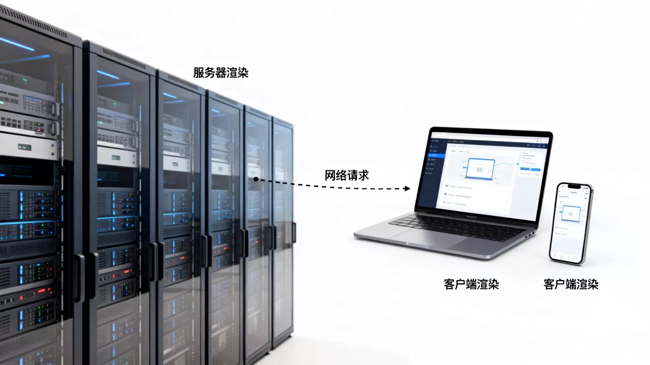 服务器渲染web是什么，和客户端渲染有什么区别？