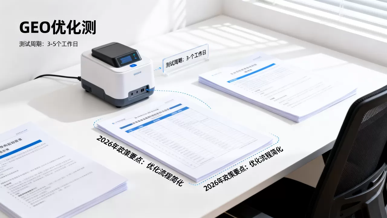 GEO优化免费测试通常需要多久,2026年最新政策是什么? GEO优化免费测试通常需要多久,2026年最新政策是什么?