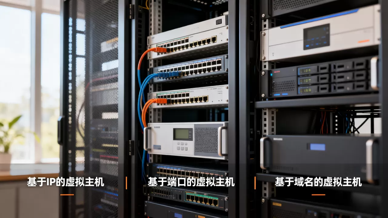 服务器实现虚拟主机有哪三种主要方式？，怎么做？